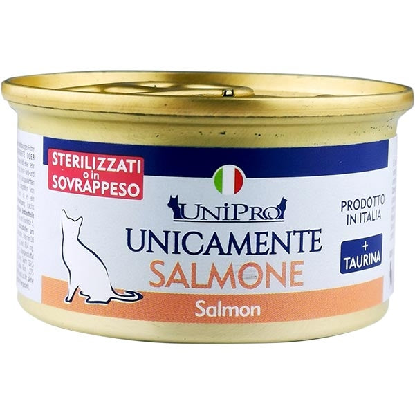Unipro Unicamente Sterilizzati Salmone 85gr Monoproteico Lattina Unipro Unicamente Sterilizzati Salmone 85gr Monoproteico Lattina